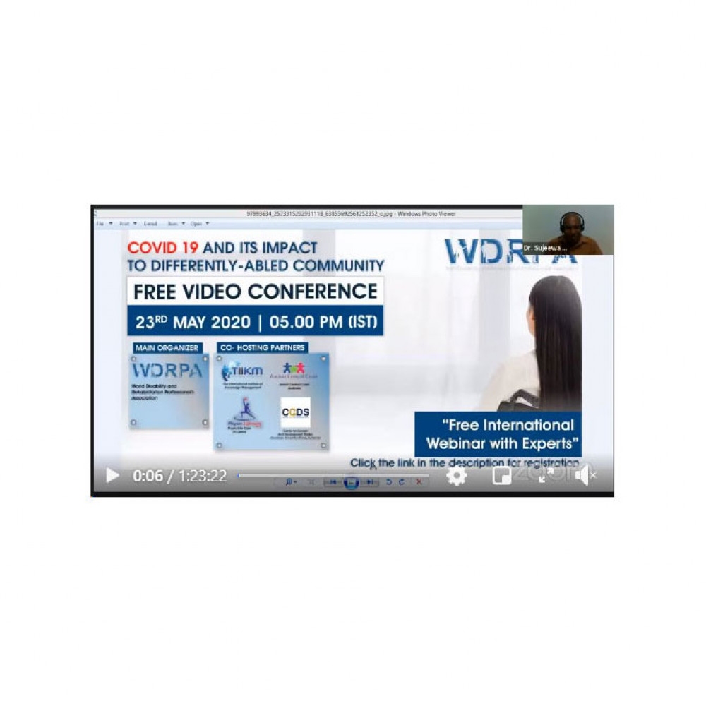 Poster promoting World PT Day 2020 activities held in Sri Lanka