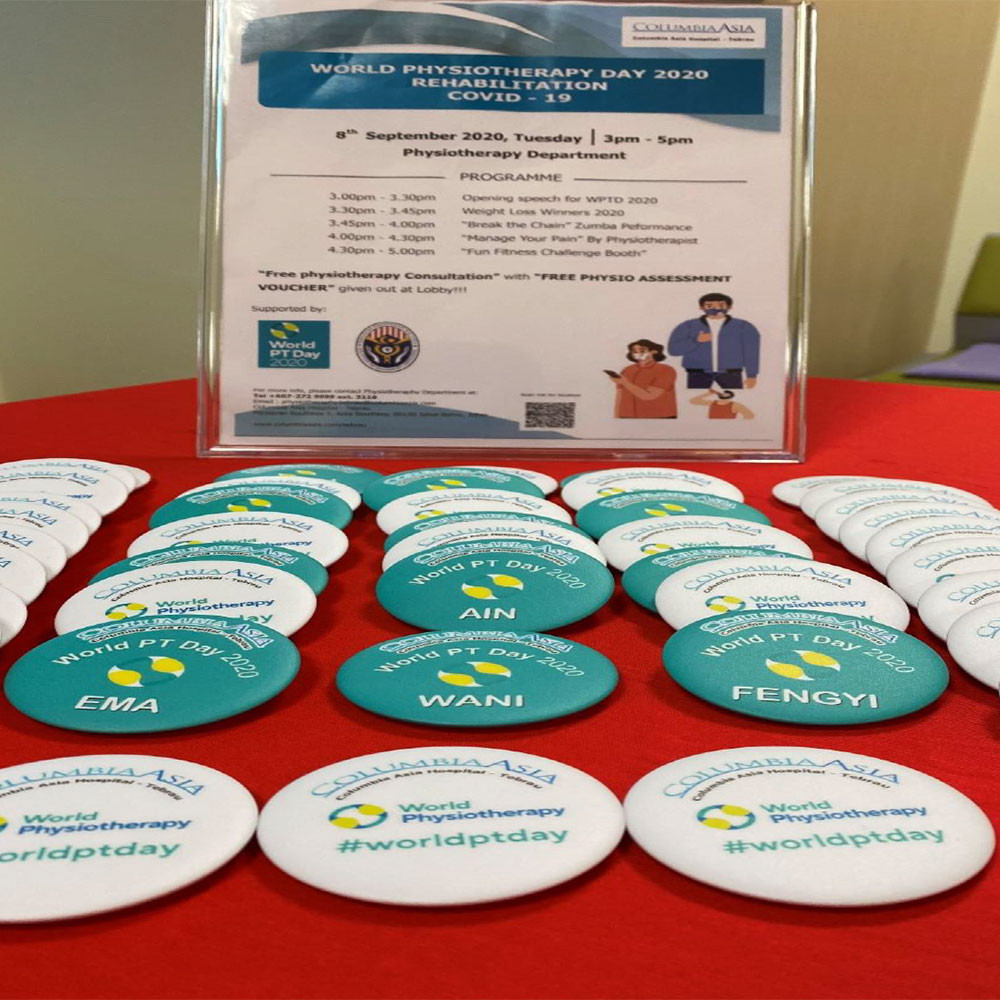 Photo of World PT Day 2020 celebrations at the Columbia Asia Hospital, Malaysia