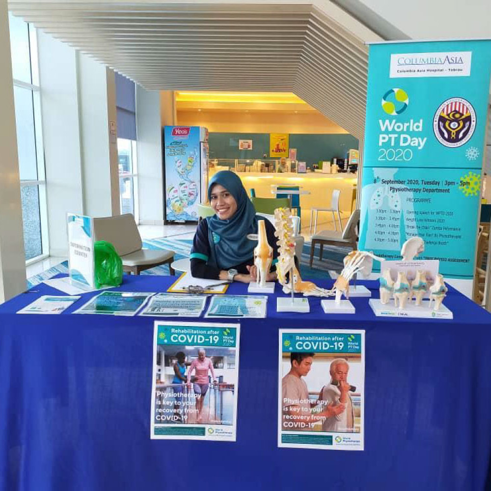 Photo of World PT Day 2020 celebrations at the Columbia Asia Hospital, Malaysia