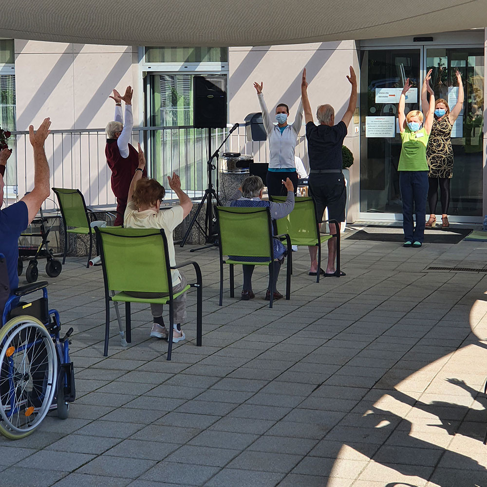 Photograph of World PT Day 2020 activity organised by the Slovenian Association of Physiotherapists