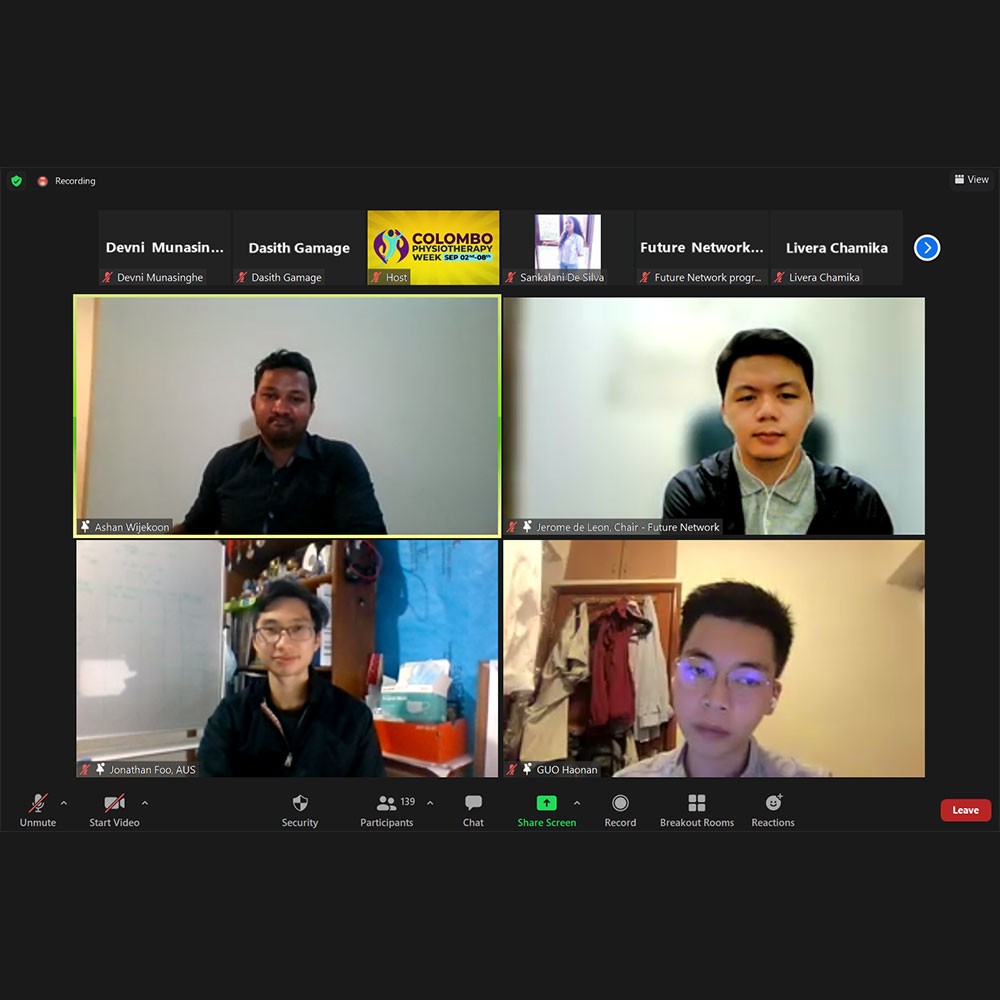 Image from webinar organised by University of Colombo for World PT Day 2021