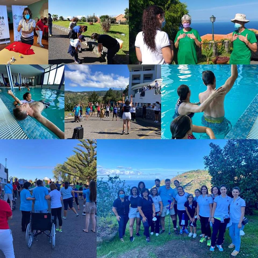 Photo of montage of activities at Hospital Dr. Nélio Mendonça - SESARAM