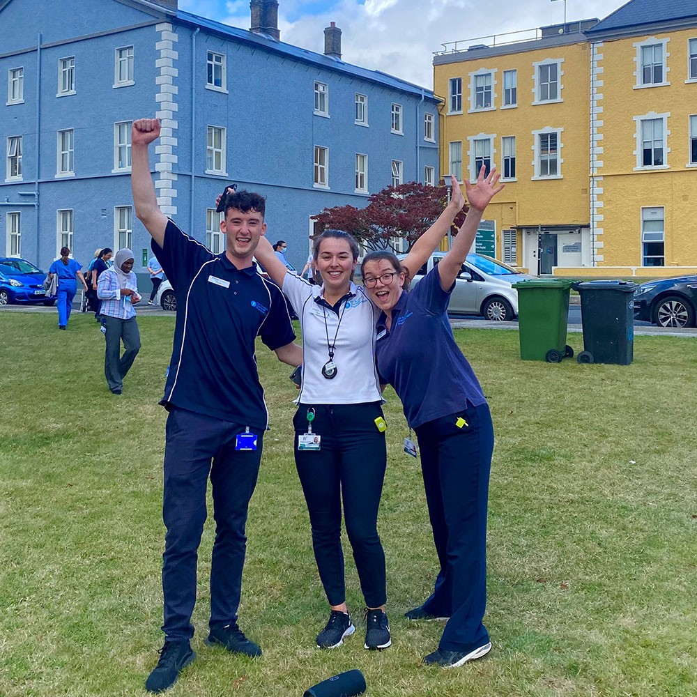 Photo of physiotherapists at St. Mary’s Hospital, Phoenix Park in Ireland marking World PT Day 2022