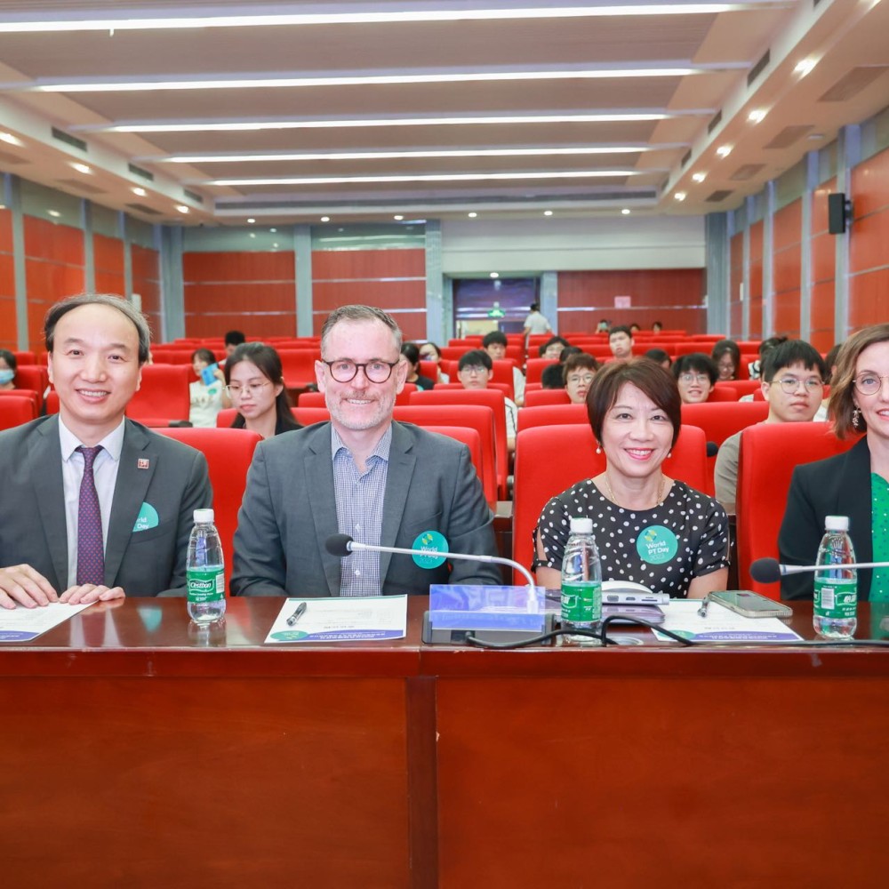 World Physiotherapy staff celebrate World PT Day in China in September 2023