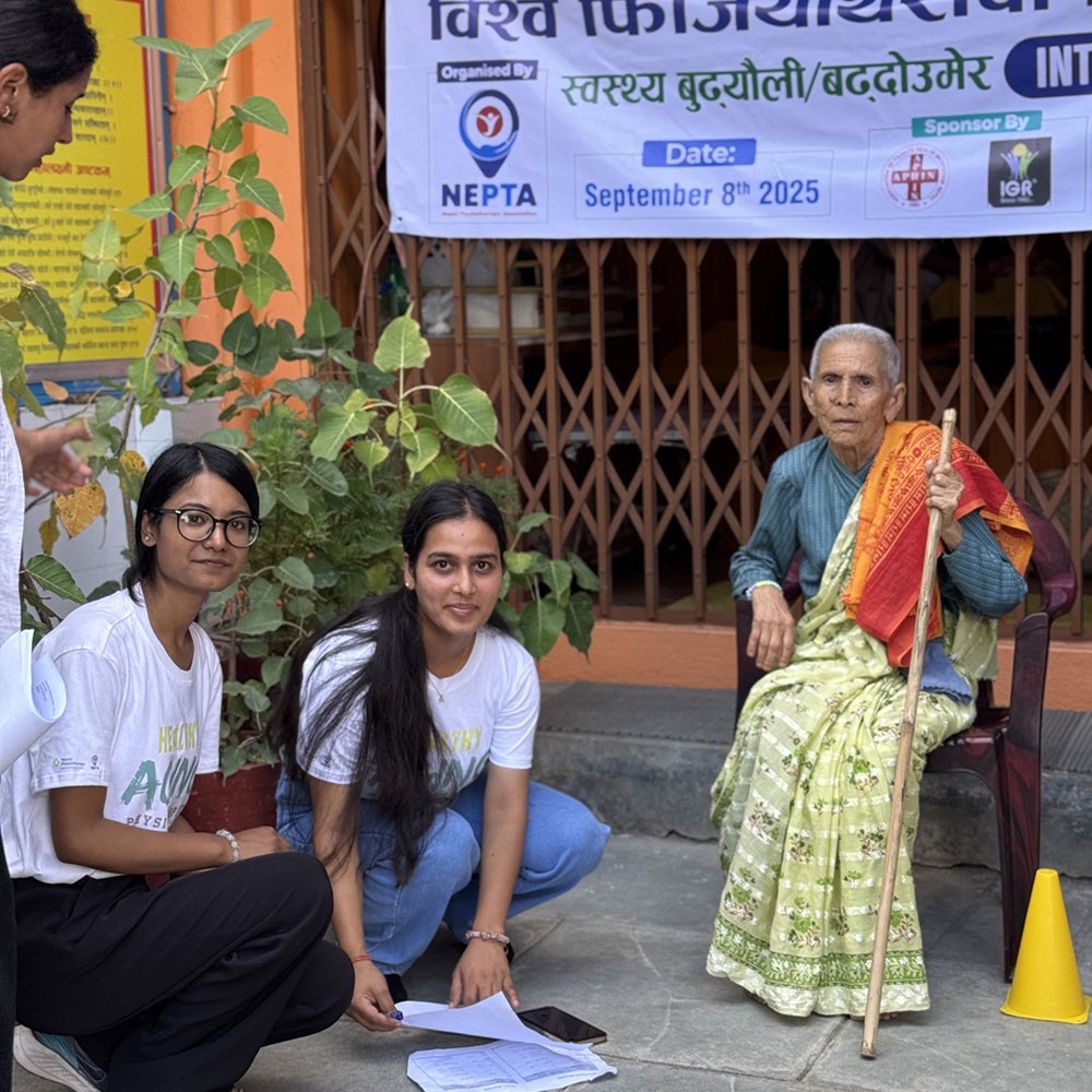 Photo showing activities held for World PT Day 2025 in Nepal
