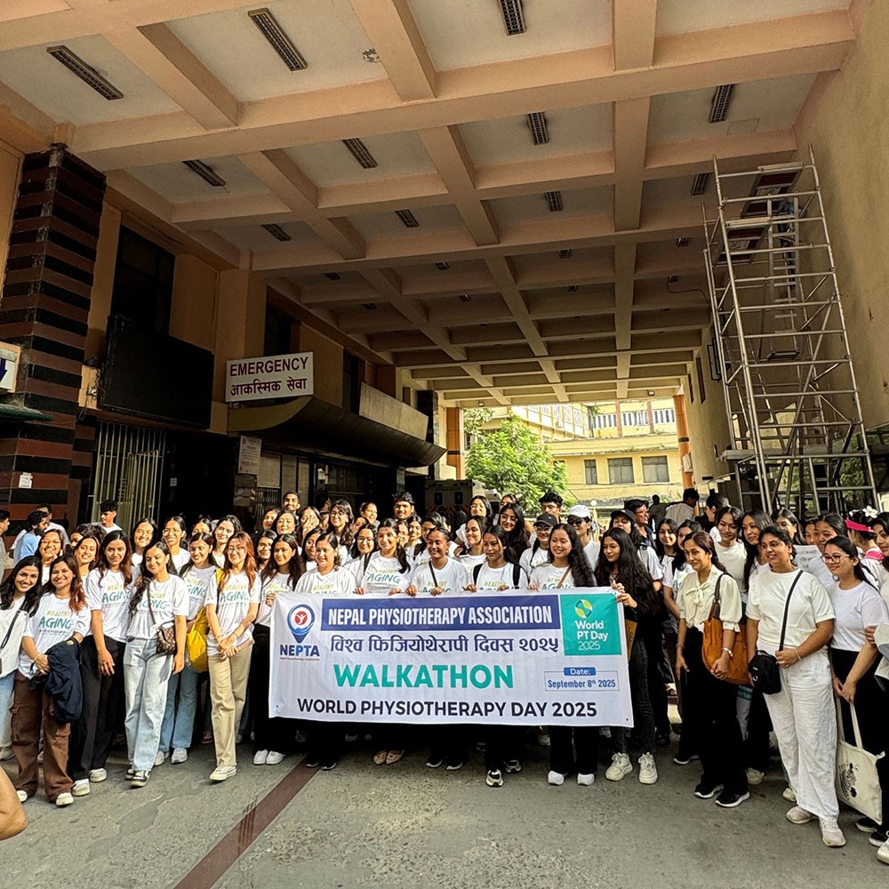 Photo showing activities held for World PT Day 2025 in Nepal