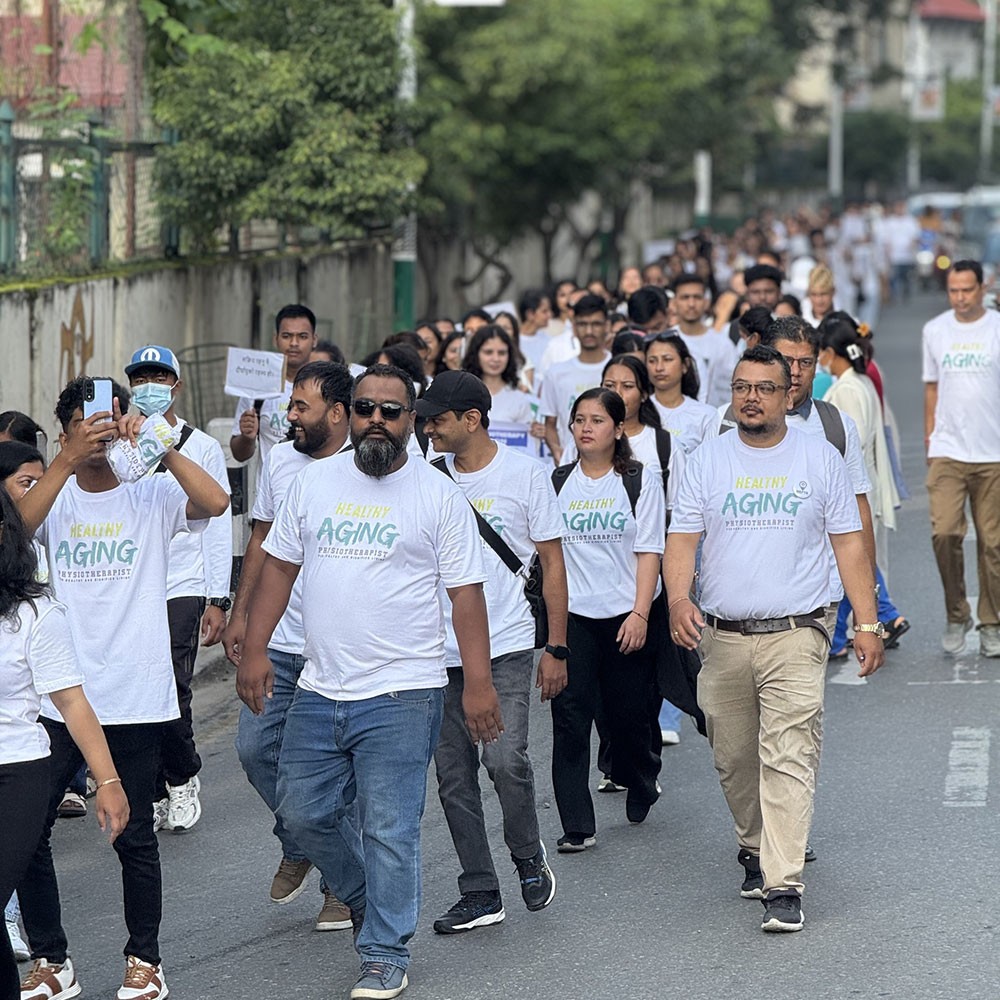 Photo showing activities held for World PT Day 2025 in Nepal