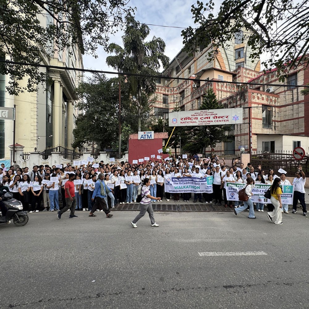 Photo showing activities held for World PT Day 2025 in Nepal