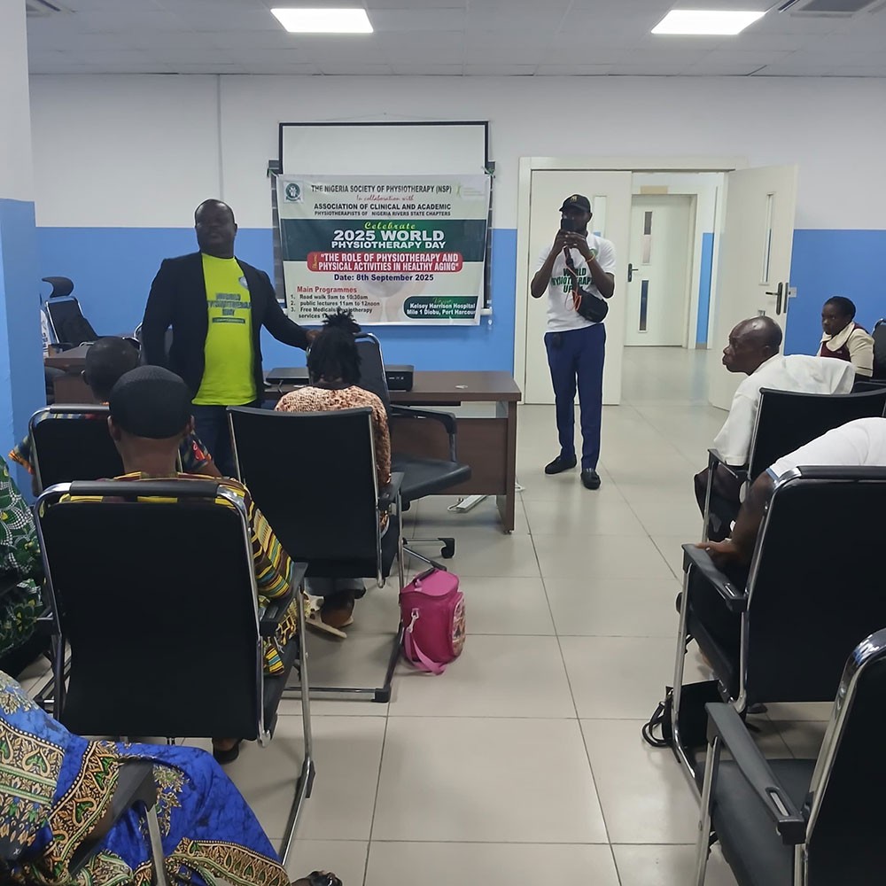 Photo showing activities held for World PT Day 2025 in Nigeria