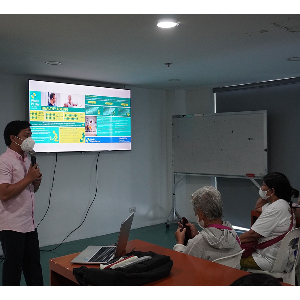 Photo showing activities held for World PT Day 2025 in the Philippines