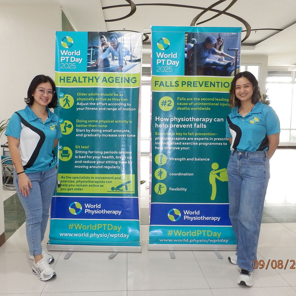 Photo showing activities held for World PT Day 2025 in the Philippines
