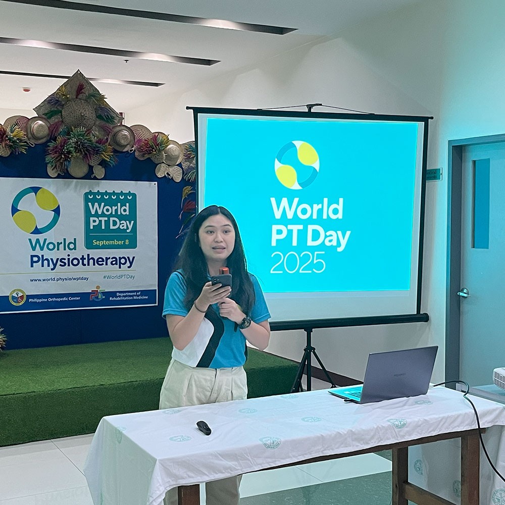 Photo showing activities held for World PT Day 2025 in the Philippines