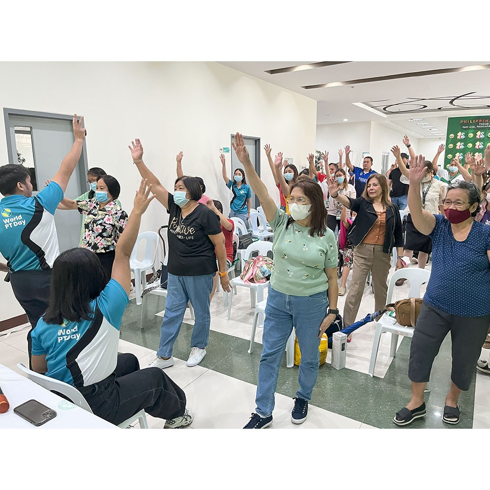 Photo showing activities held for World PT Day 2025 in the Philippines