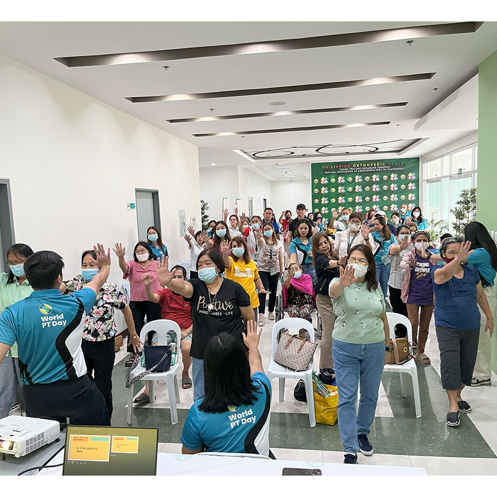Photo showing activities held for World PT Day 2025 in the Philippines