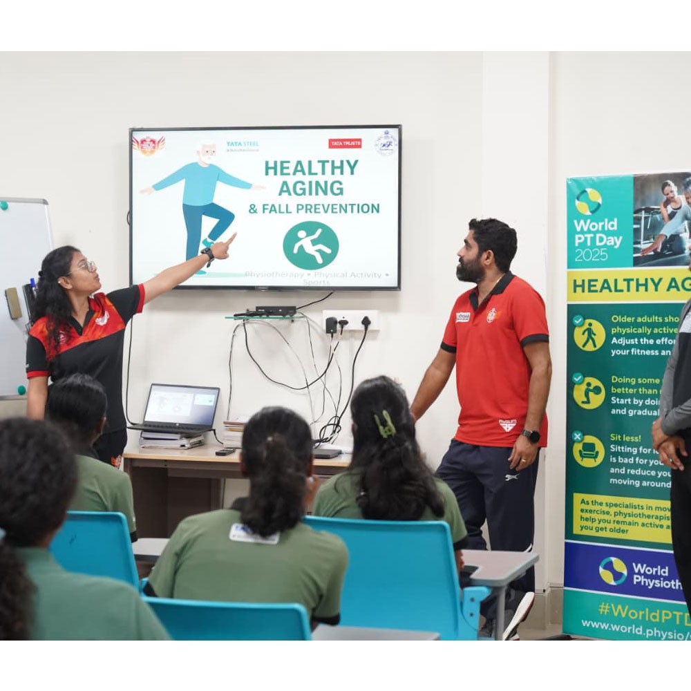 Photo showing activities held for World PT Day 2025 in India
