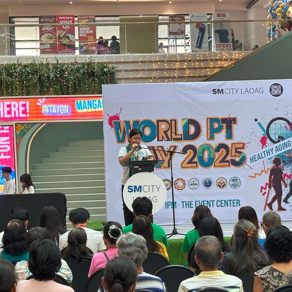 Photo showing activities held for World PT Day 2025 in the Philippines