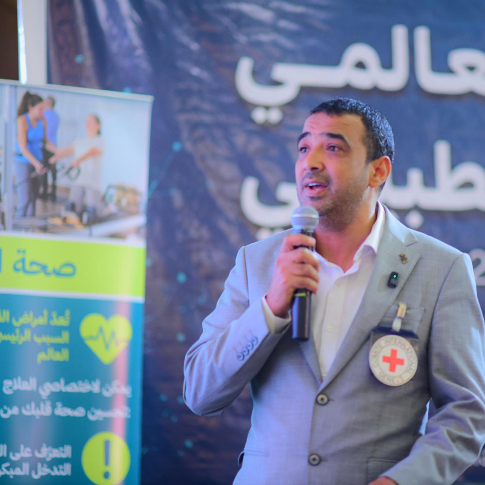 Photo showing activities held to mark World PT Day 2026 in Yemen