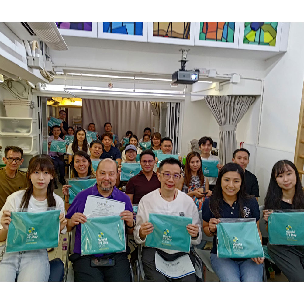 Photo showing activities held to mark World PT Day 2026 in Hong Kong