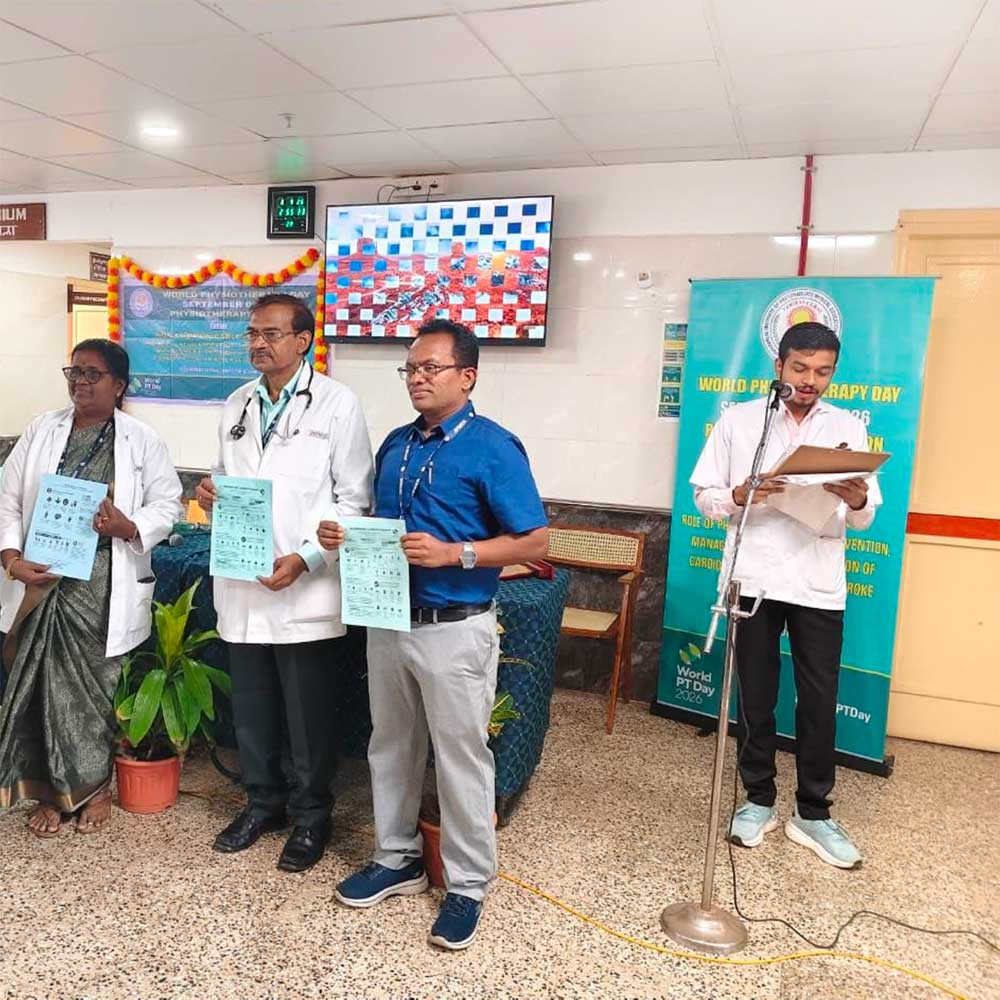Photo showing activities held to mark World PT Day 2026 in India