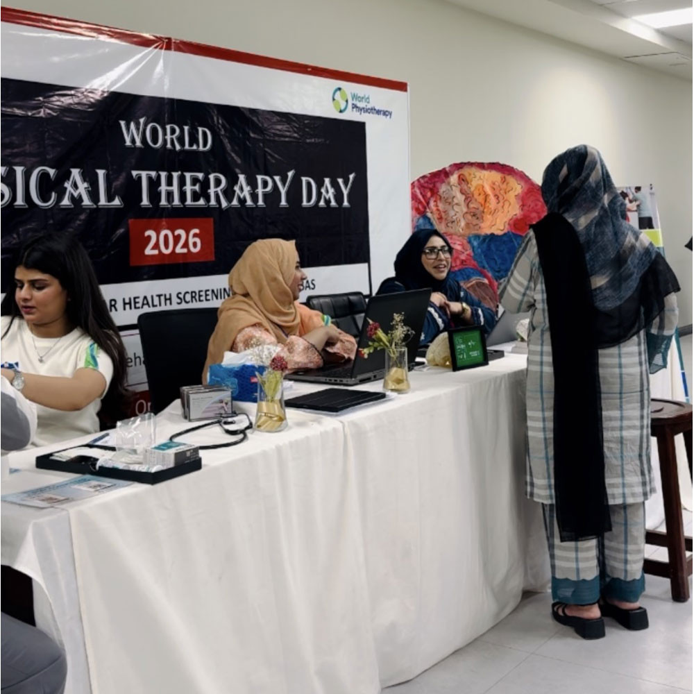 Photo showing activities held to mark World PT Day 2026 in Pakistan