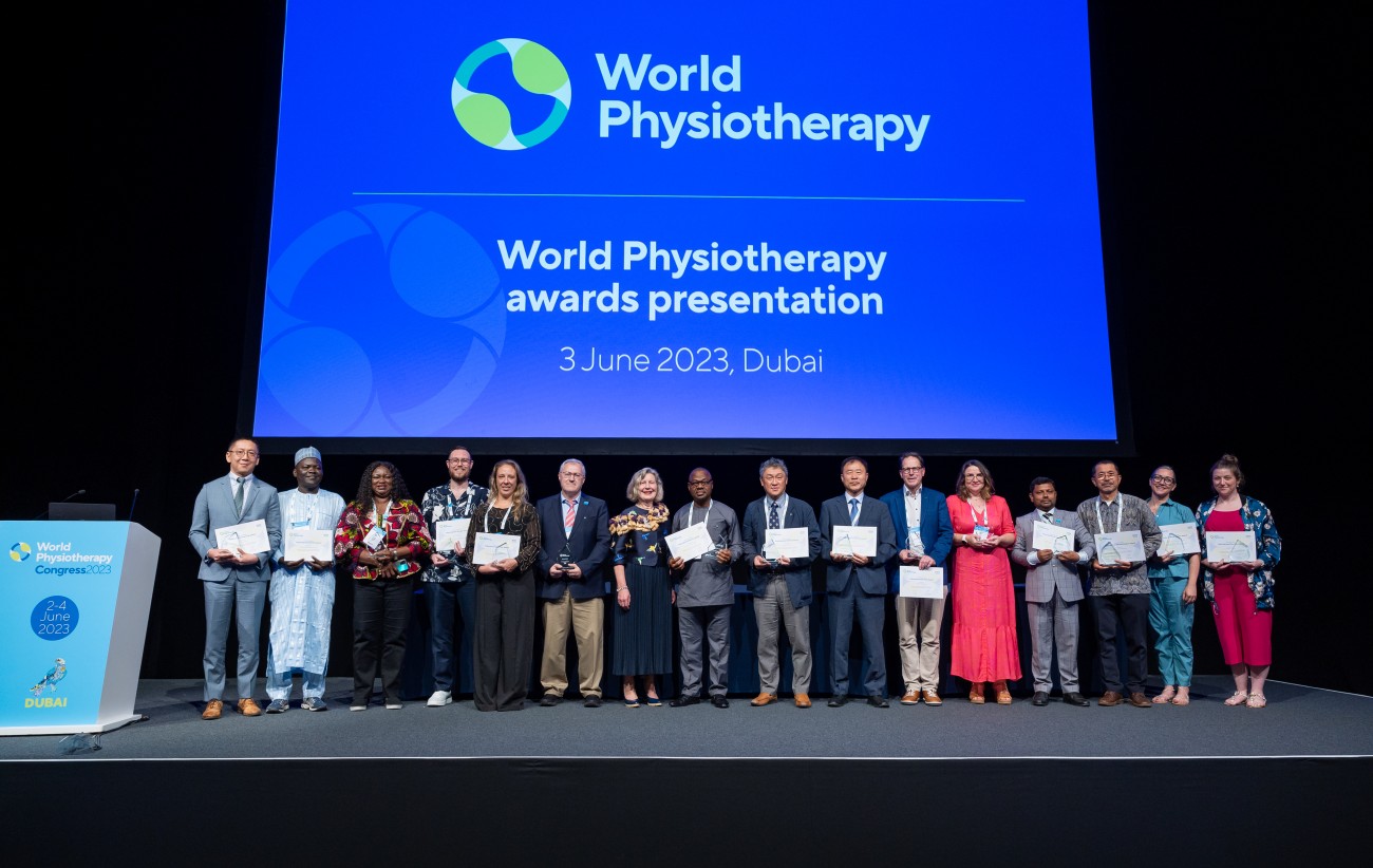 Award winners at World Physiotherapy awards presentation