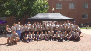 Photograph showing a celebration held in the United States to mark World PT Day 2019