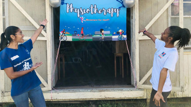 Photograph showing a celebration held in Fiji to mark World PT Day 2019