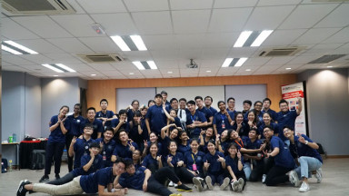 Photograph showing a celebration held in Malaysia to mark World PT Day 2019