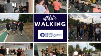 Photograph showing a celebration held in Romania to mark World PT Day 2019