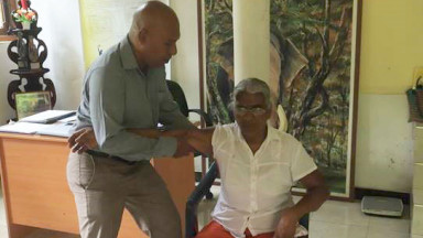 Photograph showing a celebration held in Sri Lanka to mark World PT Day 2019