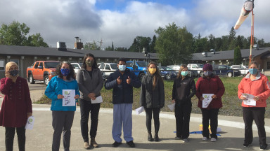 Photograph of World PT Day 2020 being celebrated at the Red Lake Margaret Cochenour Memorial Hospital