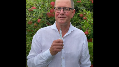 Image from video of a message from President of the Swedish Association of Physiotherapists to mark World PT Day 2020