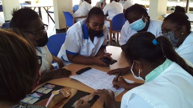 Photo of activities held by the Surinamese Association for Physiotherapy for World PT Day 2022