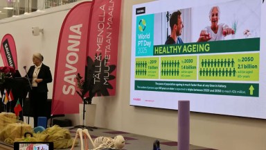 Photo showing activities held for World PT Day 2025 in Finland